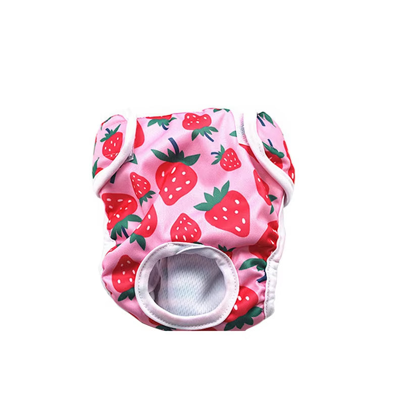 Washable Dog Diapers Physiological Pants Cute Cartoon Print Female Dog Diaper Underwear Dog Sanitary Panties PaƱales Para Perros