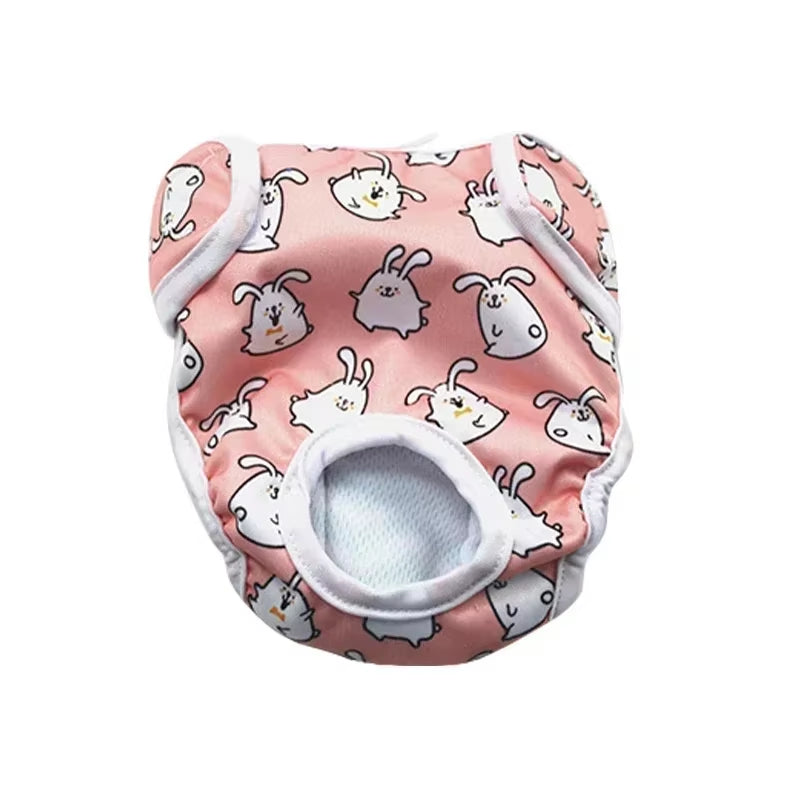 Washable Dog Diapers Physiological Pants Cute Cartoon Print Female Dog Diaper Underwear Dog Sanitary Panties PaƱales Para Perros