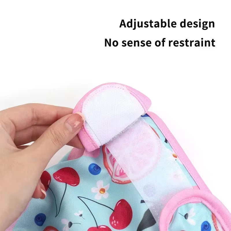 Washable Dog Diapers Physiological Pants Cute Cartoon Print Female Dog Diaper Underwear Dog Sanitary Panties PaƱales Para Perros