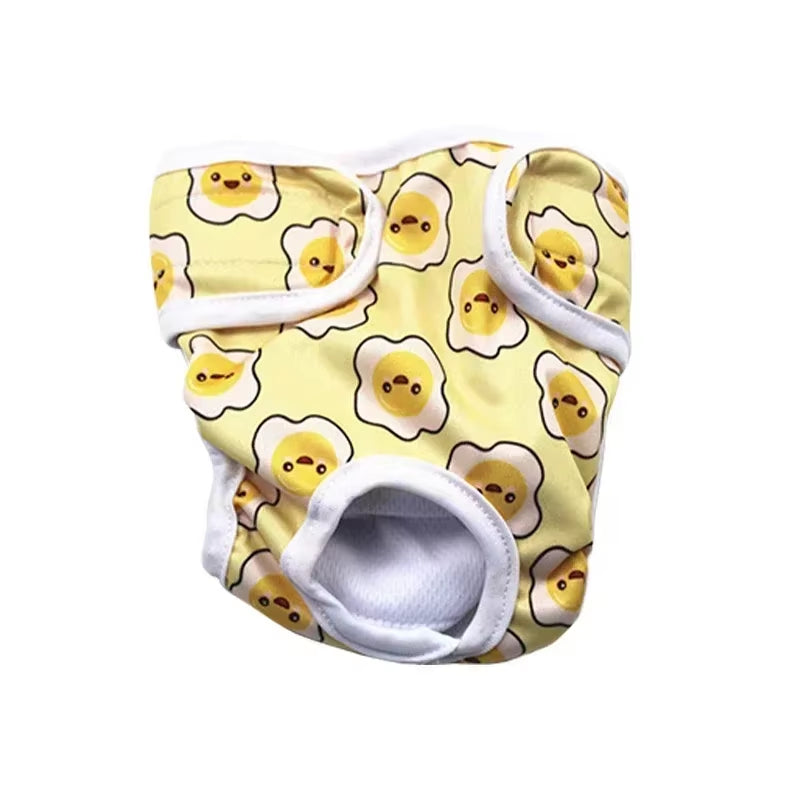 Washable Dog Diapers Physiological Pants Cute Cartoon Print Female Dog Diaper Underwear Dog Sanitary Panties PaƱales Para Perros
