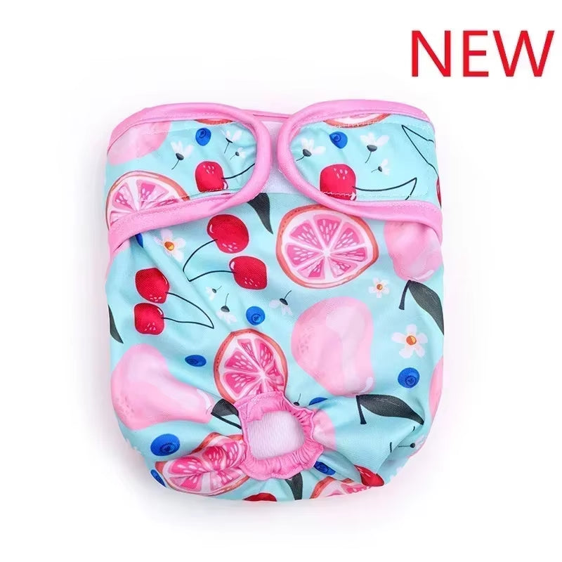 Washable Dog Diapers Physiological Pants Cute Cartoon Print Female Dog Diaper Underwear Dog Sanitary Panties PaƱales Para Perros