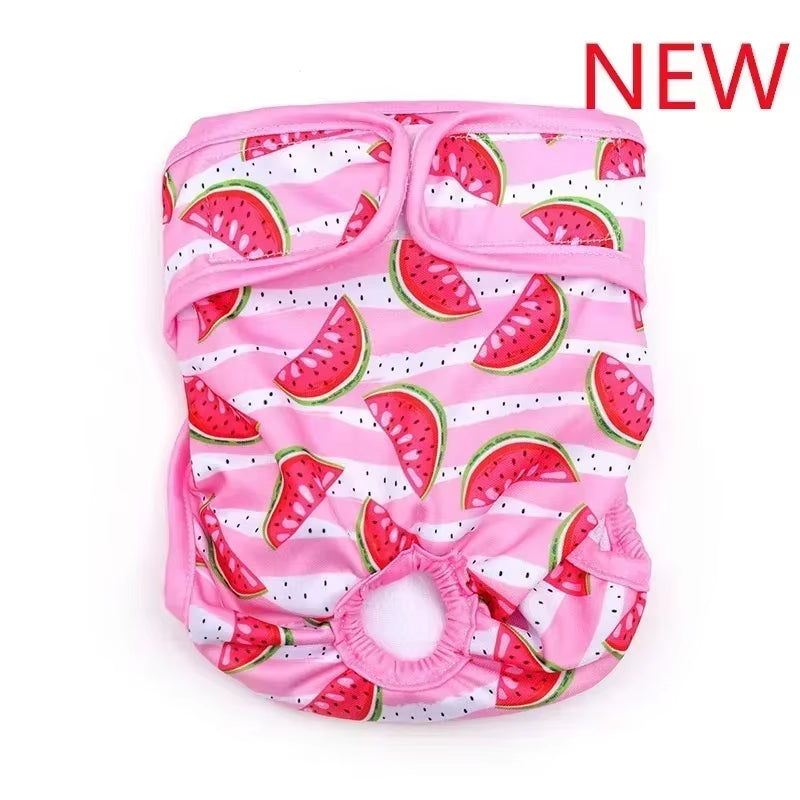 Washable Dog Diapers Physiological Pants Cute Cartoon Print Female Dog Diaper Underwear Dog Sanitary Panties PaƱales Para Perros