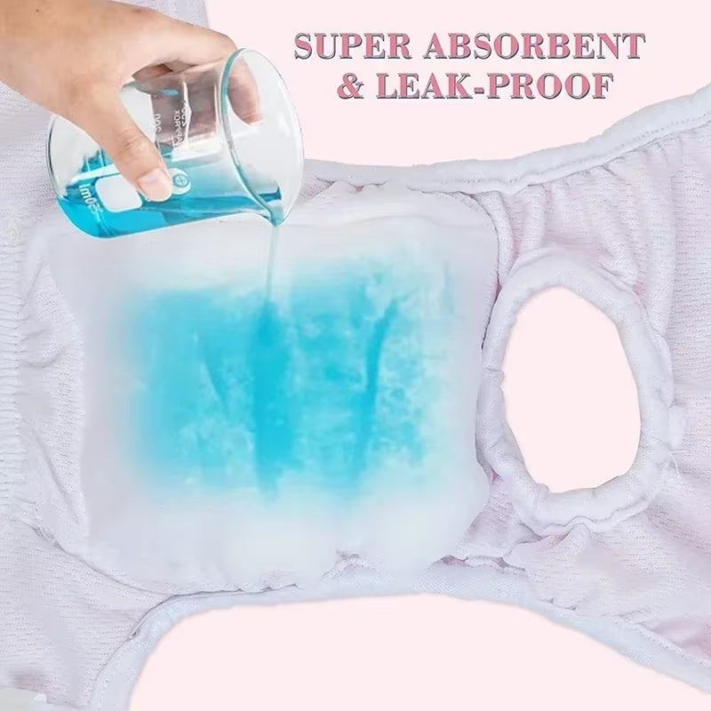 Washable Dog Diapers Physiological Pants Cute Cartoon Print Female Dog Diaper Underwear Dog Sanitary Panties PaƱales Para Perros
