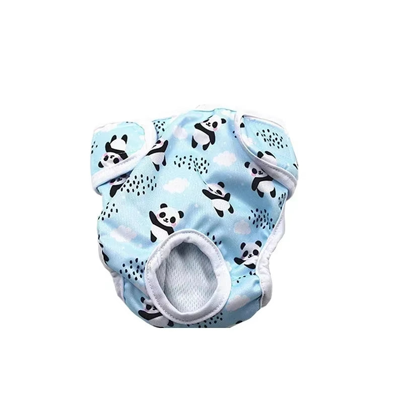 Washable Dog Diapers Physiological Pants Cute Cartoon Print Female Dog Diaper Underwear Dog Sanitary Panties PaƱales Para Perros