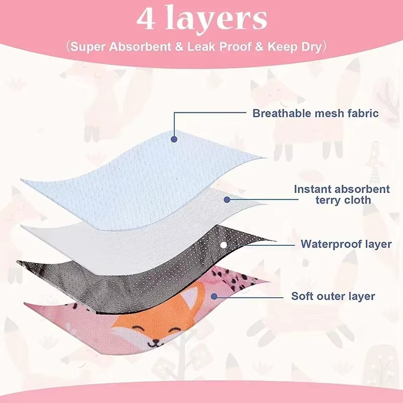Washable Dog Diapers Physiological Pants Cute Cartoon Print Female Dog Diaper Underwear Dog Sanitary Panties PaƱales Para Perros