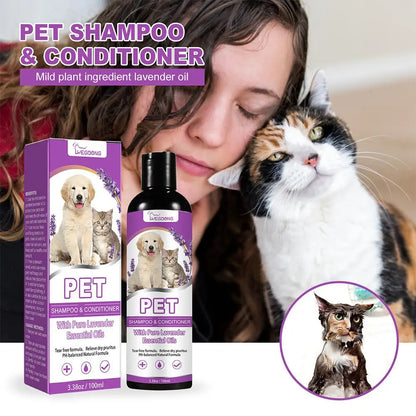 Pet Shampoo Dog Cat White Hair Fragrant Decontamination Bubble Bathing Pet Shampoo Shampoo Deodorizing and Itching Relieving