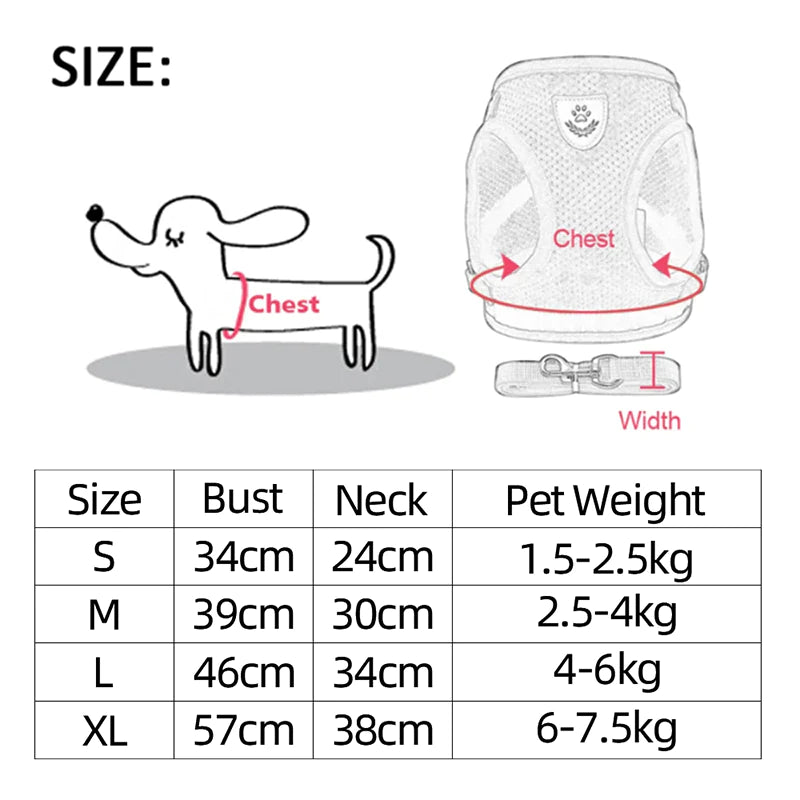 Pet Harness Adjustable Control 