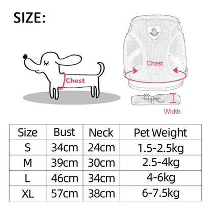  Pet Harness Adjustable Control 