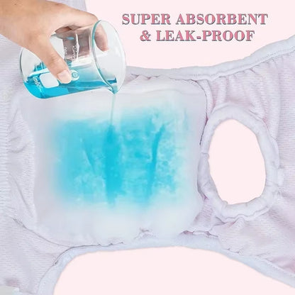 Washable Dog Diapers Physiological Pants Cute Cartoon Print Female Dog Diaper Underwear Dog Sanitary Panties Pañales Para Perros