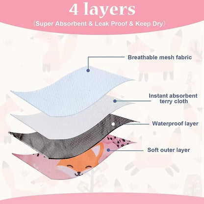 Washable Dog Diapers Physiological Pants Cute Cartoon Print Female Dog Diaper Underwear Dog Sanitary Panties Pañales Para Perros