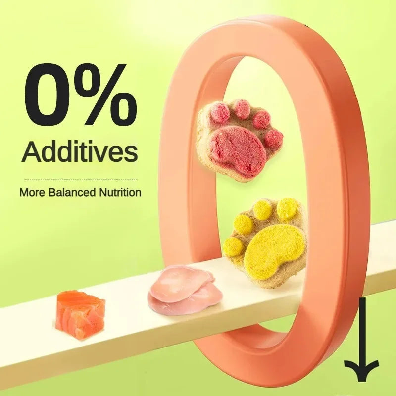 10/20/50Pcs Cat Snacks Cat Biscuit Freeze-Dried Cat Claw Biscuits Dog Snacks Nutrition Fattening Snack Cat Training Reward Snack